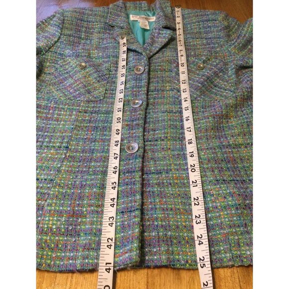 Lew Magram Collection Womens Vintage  2-Piece Blazer & Skirt Set Size 8 Multicol - Picture 9 of 11